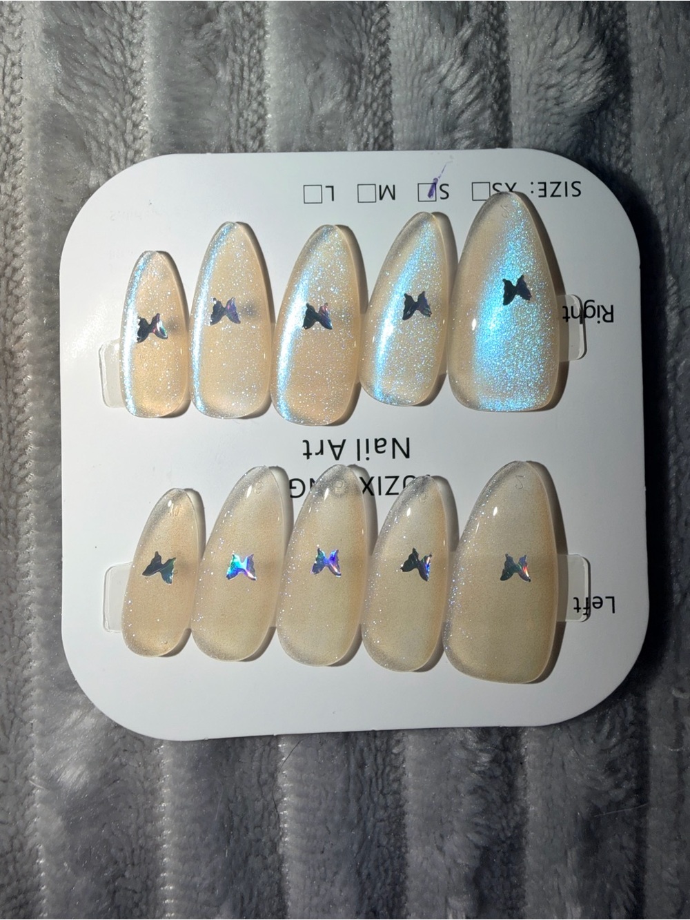 Press-On Nail Set - Assorted Nude & Pink Shades - Picture 4 of 8